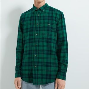 Zara men’s checkered shirt with rips sz m NWT